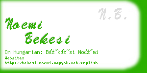 noemi bekesi business card